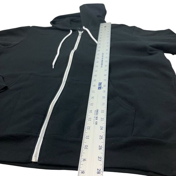 Equinox Hoodie Mens XL Black Cotton Full Zip Fleece Spellout Activewear Gym - Picture 5 of 11